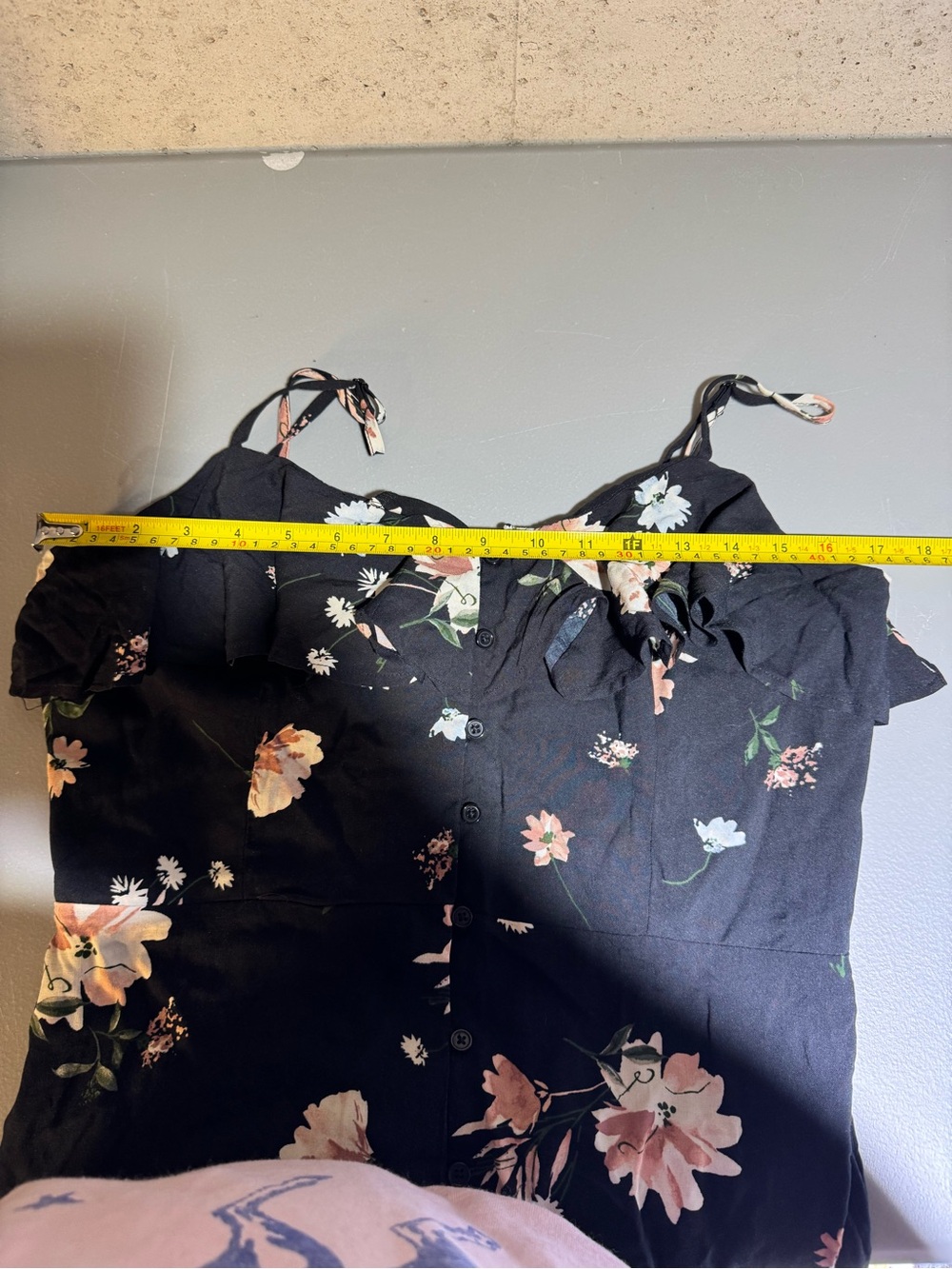 Band of Gypsies NWT Black Floral Dainty Feminine Coquette Maxi Dress Size Large - Picture 6 of 7